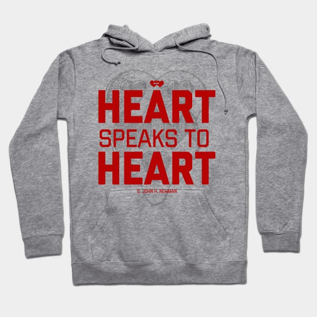 Heart Speaks to Heart Newman red Hoodie by TheCatholicMan